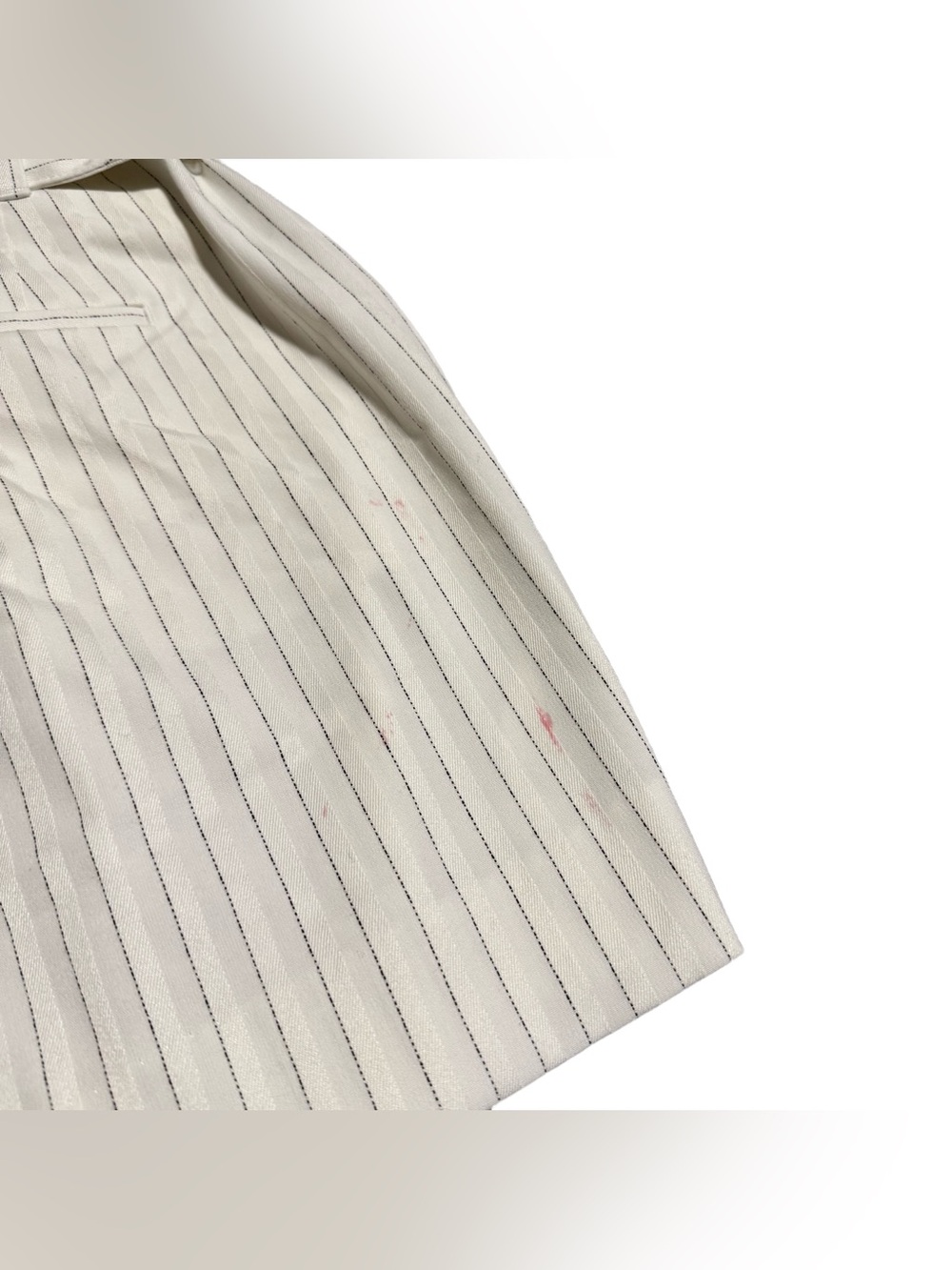 White House Black Market High Rise Pinstripe Short Women's 8 Belted Casual NWT - Picture 7 of 7